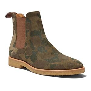 New Republic by Mark McNairy camo print leather chelsea boots men size 9